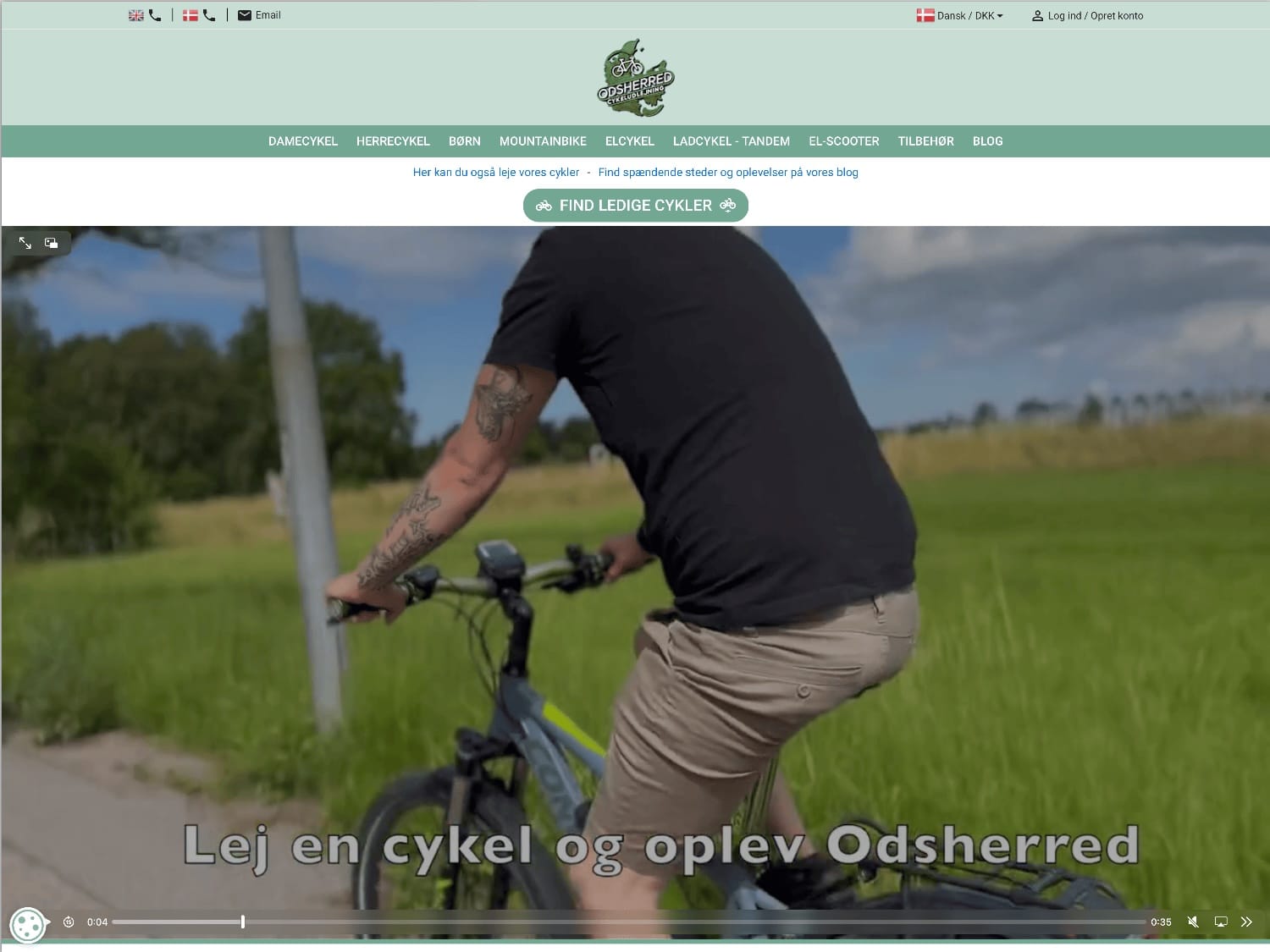 Odsherred Cykeludlejning – PrestaShop webshop